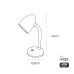 Stolná lampa EDM 30257 Amsterdam Biela Kov 60 W 13 x 34 cm E27 Flexo/Stolná lampa (1 kusov)