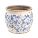 Cache-pot Romimex Bleu Blanc Porcelaine 25 x 21 x 25 cm