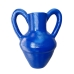 Blumenvase Romimex Kobaltblau aus Keramik 28 x 35 x 22 cm Mit Griffen