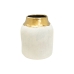 Florero Romimex Blanco Dorado Porcelana 23 x 27 x 23 cm