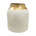 Vase Romimex White Golden Porcelain 30 x 35 x 30 cm