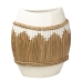 Vase Romimex Hvid Natur Keramik Naturlig fiber 40 x 40 x 24 cm