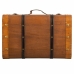 Set of suitcases Alexandra House Living Brown PVC Wood Metal Vintage 30 x 16 x 45 cm 38 x 24 x 13,5 cm Ornamental 2 Pieces