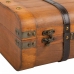 Set of suitcases Alexandra House Living Brown PVC Wood Metal Vintage 30 x 16 x 45 cm 38 x 24 x 13,5 cm Ornamental 2 Pieces