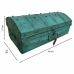 Valigia decorativa Alexandra House Living Verde Ferro Stile artigianale 35 x 27 x 66 cm