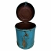 Decorative canister Alexandra House Living Blue Iron Traditional style 23 x 30 x 23 cm