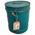 Decorative canister Alexandra House Living Blue Iron Traditional style 19 x 24 x 19 cm