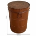 Decorative canister Alexandra House Living Brown Iron Traditional style 37 x 53 x 37 cm