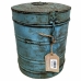 Decorative canister Alexandra House Living Blue Iron Traditional style 22 x 26 x 22 cm