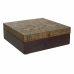 Doos-Juwelenkistje Alexandra House Living Donkerbruin Blik Mangohout Hout MDF 20 x 7 x 20 cm