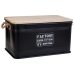 Baule Alexandra House Living Factory Nero Canapa Metallo Legno di abete 38 x 60 x 33 cm