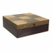 Scatola-Portagioie Alexandra House Living Marrone scuro Ottone Legno di mango Legno MDF 20 x 7 x 20 cm