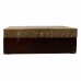 Scatola-Portagioie Alexandra House Living Marrone scuro Ottone Legno di mango Legno MDF 20 x 7 x 20 cm