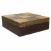 Scatola-Portagioie Alexandra House Living Marrone scuro Ottone Legno di mango Legno MDF 20 x 7 x 20 cm