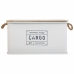 Coffre Alexandra House Living Cargo Blanc Chanvre Métal Bois d'épicéa 38 x 60 x 33 cm