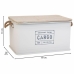 Coffre Alexandra House Living Cargo Blanc Chanvre Métal Bois d'épicéa 38 x 60 x 33 cm