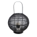 Lanterna Romimex Preto Metal vime Vidro 38 x 56 x 38 cm Bol