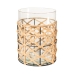 Lyseholder Romimex Brun Gennemsigtig Jute Glas 16 x 21 x 16 cm