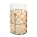 Ljusstakar Romimex Brun Transparent Jute Glas 16 x 26 x 16 cm