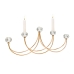 Candelabro Romimex Dourado Metal Vidro 52 x 8 x 22 cm