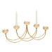 Candelabro Romimex Dourado Metal Vidro 55 x 22 x 8 cm