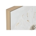 Pintura Home ESPRIT Branco Dourado poliestireno Tela Flor Shabby Chic 62 x 4,5 x 62 cm (2 Unidades)