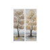 Painting Home ESPRIT Golden Canvas MDF Wood Tree Traditional 30 x 3 x 90 cm (2 Units)