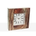 Table clock Romimex Brown Golden Glass 20 x 20 x 5 cm