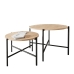 2 tooli komplekt Alexandra House Living Must Dąb Metall Puit MDP 50 x 40 x 50 cm 65 x 50 x 65 cm