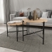 2 tooli komplekt Alexandra House Living Must Dąb Metall Puit MDP 50 x 40 x 50 cm 65 x 50 x 65 cm