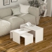 Set di 3 tavoli Alexandra House Living Bianco Legno MDP 32 x 65 x 30 cm 24 x 65 x 30 cm 39 x 65 x 30 cm