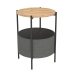 Mesa auxiliar Alexandra House Living Negro Gris Roble Metal Madera MDP 43 x 60 x 43 cm