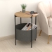 Mesa auxiliar Alexandra House Living Negro Gris Roble Metal Madera MDP 43 x 60 x 43 cm