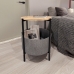 Side table Alexandra House Living Black Grey Oak Metal Wood MDP 43 x 60 x 43 cm