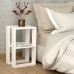 Tavolino da Caffè Alexandra House Living Bianco Legno MDP 60 x 32 x 60 cm 1 Mensole