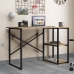 Skrivebord Alexandra House Living Sort Hrast Metal Træ MDP 120 x 75 x 60 cm industriel