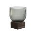 Vase Home ESPRIT Brown Grey Wood Crystal Modern 16 x 16 x 20 cm