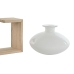 Vase Home ESPRIT Blanc Naturel Bois Verre 22 x 16 x 15 cm