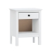 Mesa de Cabeceira Alexandra House Living Branco Metal madeira de pinho 47 x 60 x 35 cm 1 gaveta