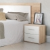 Mesita de Noche Alexandra House Living Blanco Metal Madera MDP 40 x 41 x 28 cm 2 cajones