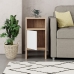 Nachttisch Alexandra House Living Weiß Braun Holz MDP 29 x 59 x 29 cm 1 Tür