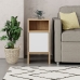 Comodino Alexandra House Living Bianco Marrone Legno MDP 29 x 59 x 29 cm 1 ușă