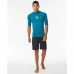 Maglia a Maniche Corte Uomo Rip Curl Waves Upf Azzurro