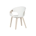 Cadeira de Sala de Jantar Home ESPRIT Branco Poliéster Madeira 55,5 x 67,5 x 80,5 cm