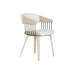 Silla de Comedor Home ESPRIT Blanco Poliéster Madera 51 x 55 x 76,5 cm