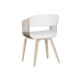 Sedia da Sala da Pranzo Home ESPRIT Bianco Poliestere Legno 51 x 55 x 76,5 cm