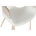 Cadeira de Sala de Jantar Home ESPRIT Branco Poliéster Madeira 55,5 x 67,5 x 80,5 cm