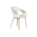 Cadeira de Sala de Jantar Home ESPRIT Branco Poliéster Madeira 55,5 x 67,5 x 80,5 cm