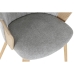 Chaise de Salle à Manger Home ESPRIT Gris Polyester Bois 60 x 57,5 x 79 cm