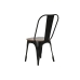 Dining Chair Home ESPRIT Black Dark brown Wood Metal 48 x 55 x 92 cm